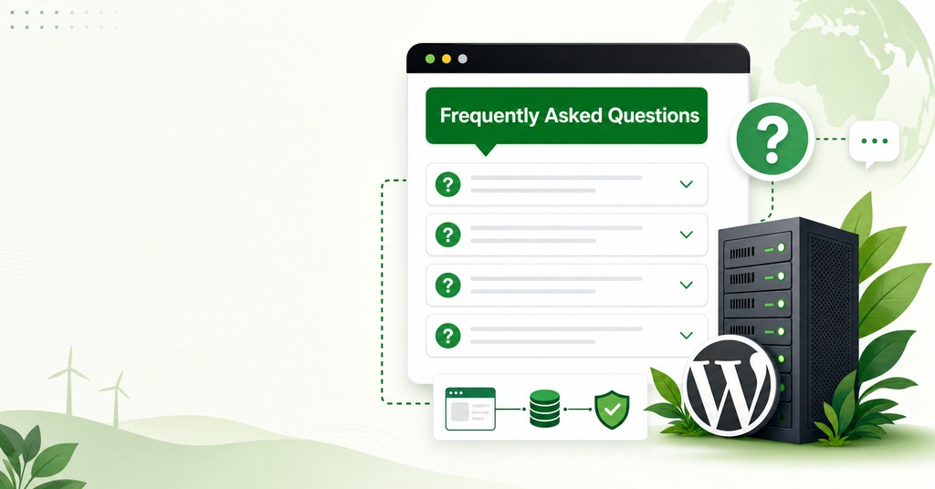 GreenGeeks illustration of frequently asked questions for reseller hosting