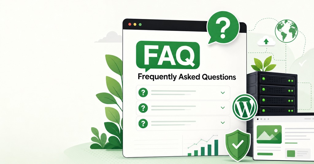 GreenGeeks illustration of frequently asked questions for web application firewall