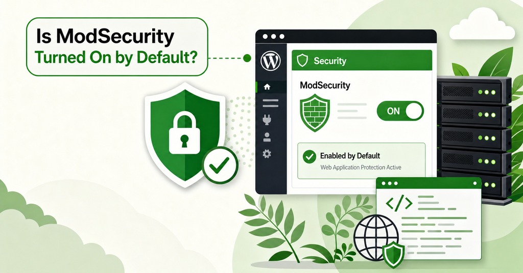 GreenGeeks illustration of is modsecurity turned on by default? for web application firewall