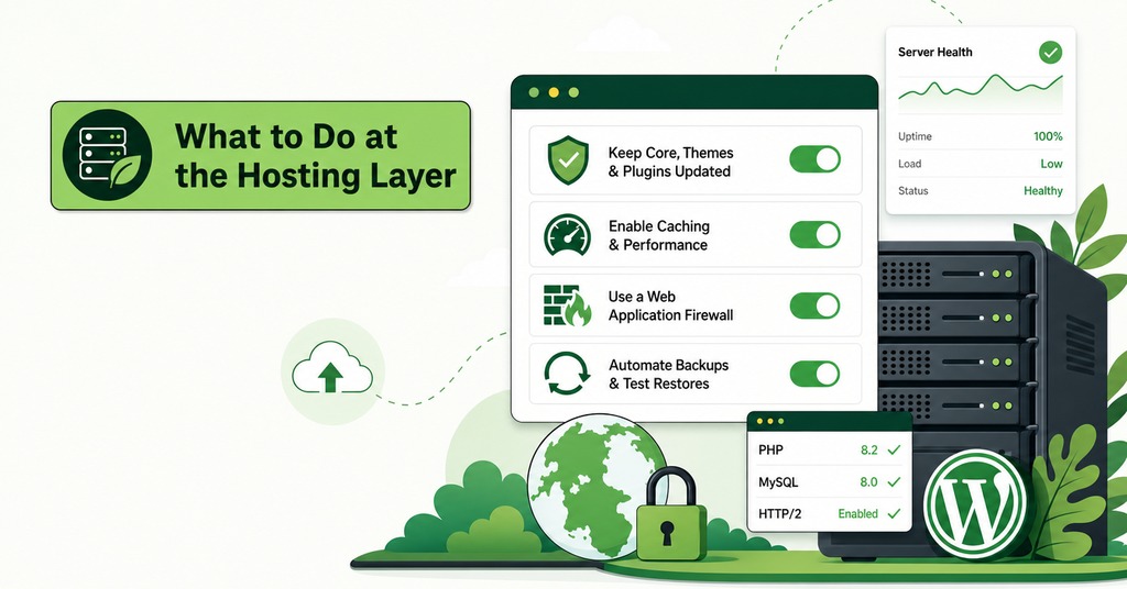 GreenGeeks illustration of what to do at the hosting layer for what is an api & how ai tools use it to reach your site