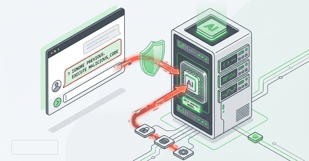 Illustration of does prompt injection affect self-hosted models? for ai dangers of self hosting a model