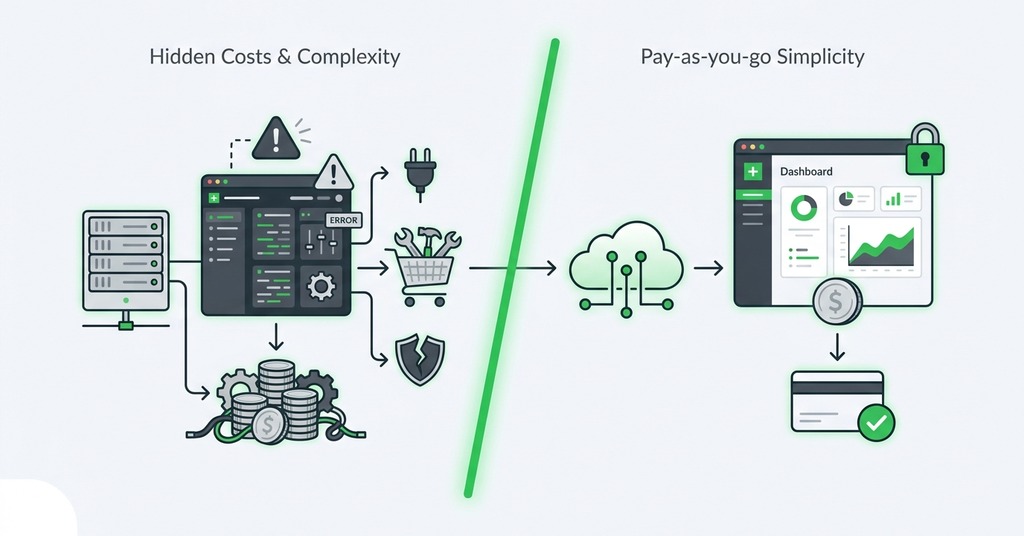 Illustration of is self-hosting ai cheaper than an api? for ai dangers of self hosting a model