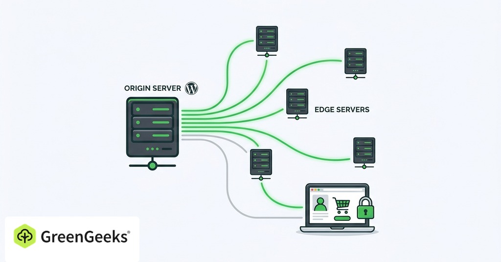 GreenGeeks illustration of what a cdn does for cdn service basics