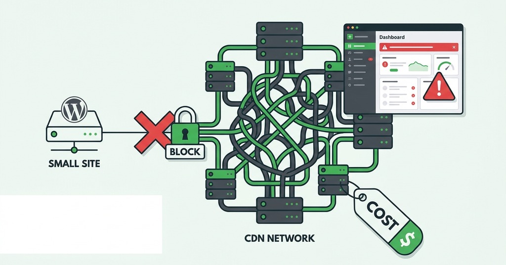 Illustration of when a cdn hurts a small site for cdn service basics