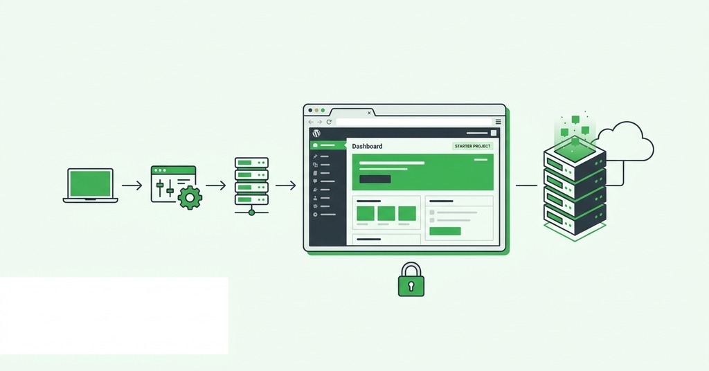 Illustration of a first project worth starting with for vps hosting for the side projects and apps you want to run