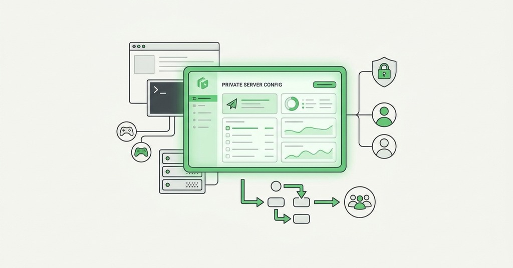 Illustration of game servers for friends for vps hosting for the side projects and apps you want to run