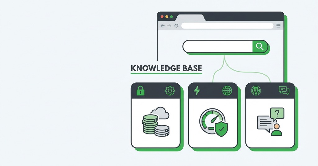 Illustration of frequently asked questions for website hosting cost