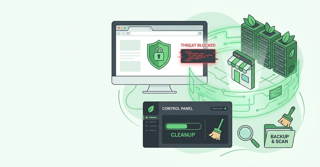 Illustration of security and hack cleanup for website maintenance cost