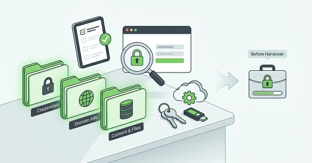 Illustration of what to prepare before you hand over credentials for website migration service