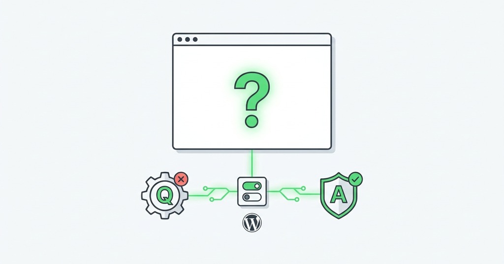 Illustration of frequently asked questions for website not loading suddenly