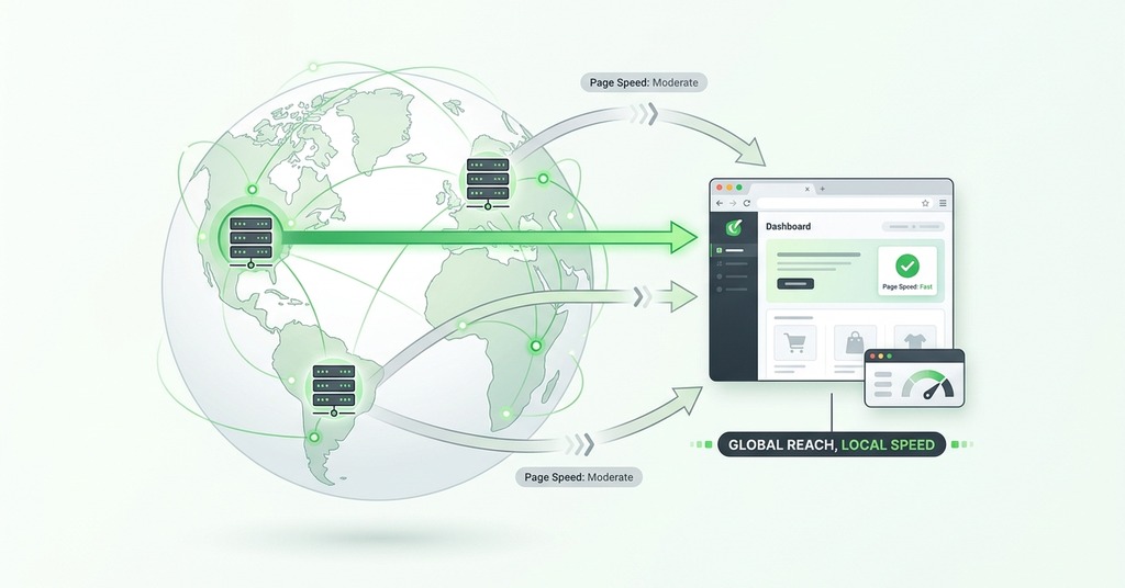 Illustration of does data center location matter for your website for what is a data center & how it connects to your website