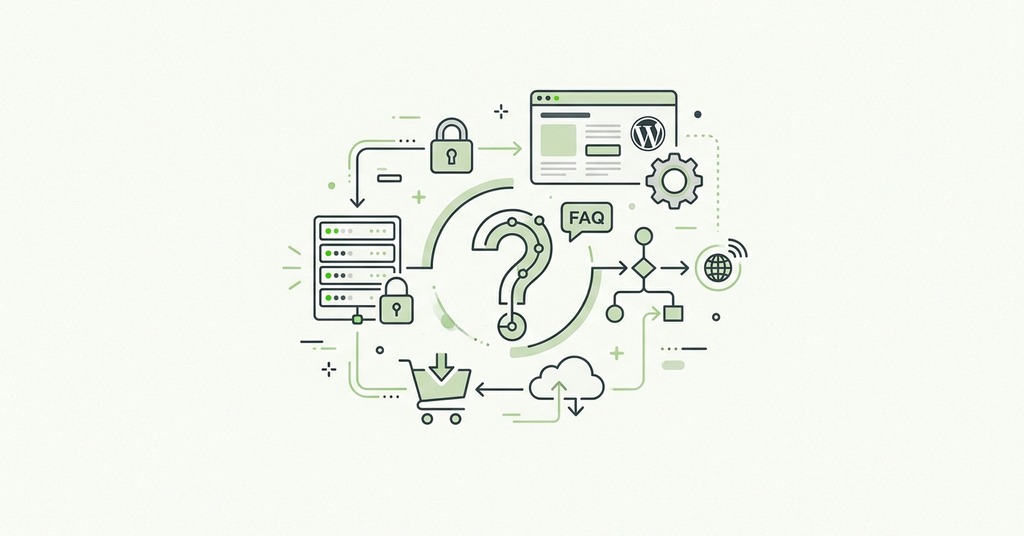 Illustration of frequently asked questions for what is a data center & how it connects to your website