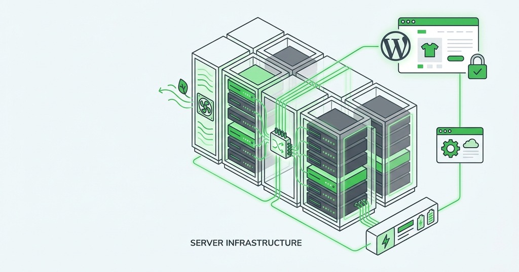 Illustration of what is inside a data center for what is a data center & how it connects to your website