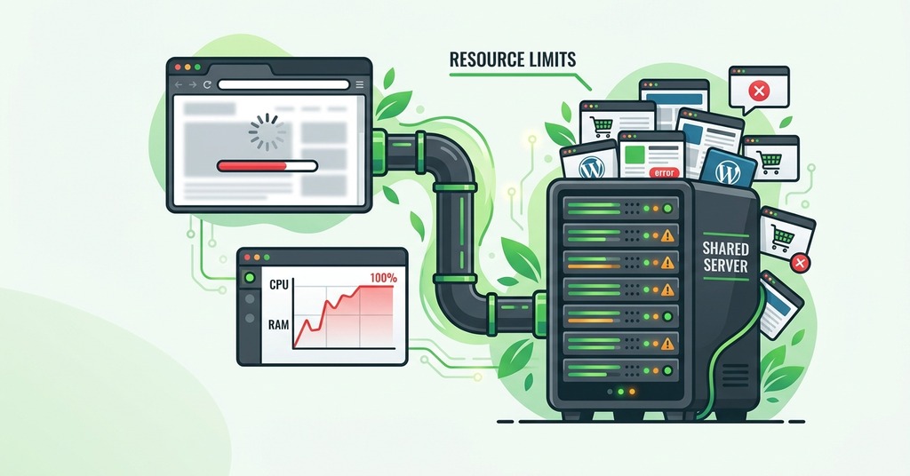 Illustration of when shared hosting stops being enough for what is a vps & would a small project ever need one