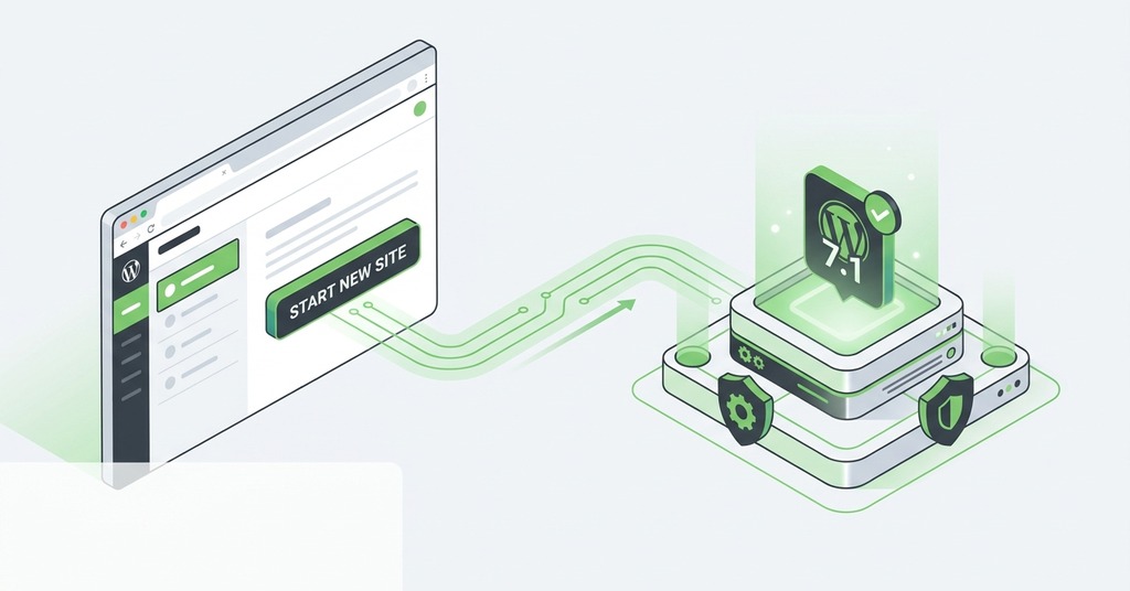 Illustration of should new sites start on wordpress 7.1 for wordpress 7.1 released
