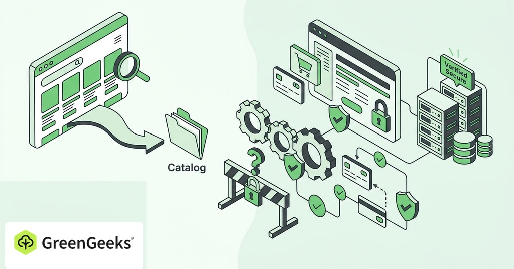 GreenGeeks illustration of why checkout is harder than catalog browsing for ecommerce hosting