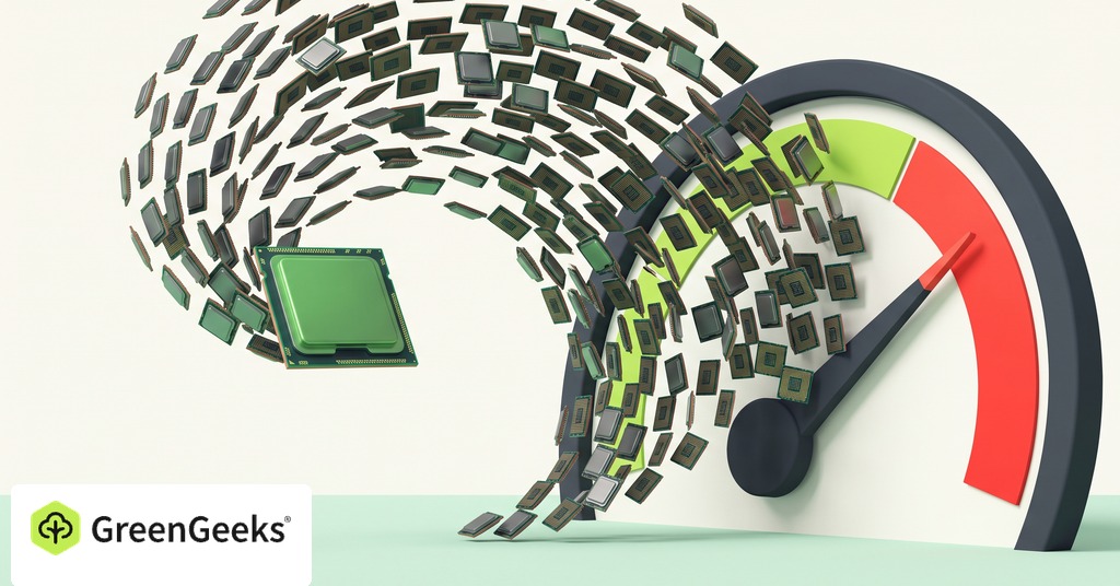 GreenGeeks editorial illustration for More Efficient AI Won’t Necessarily Mean Lower Energy Use