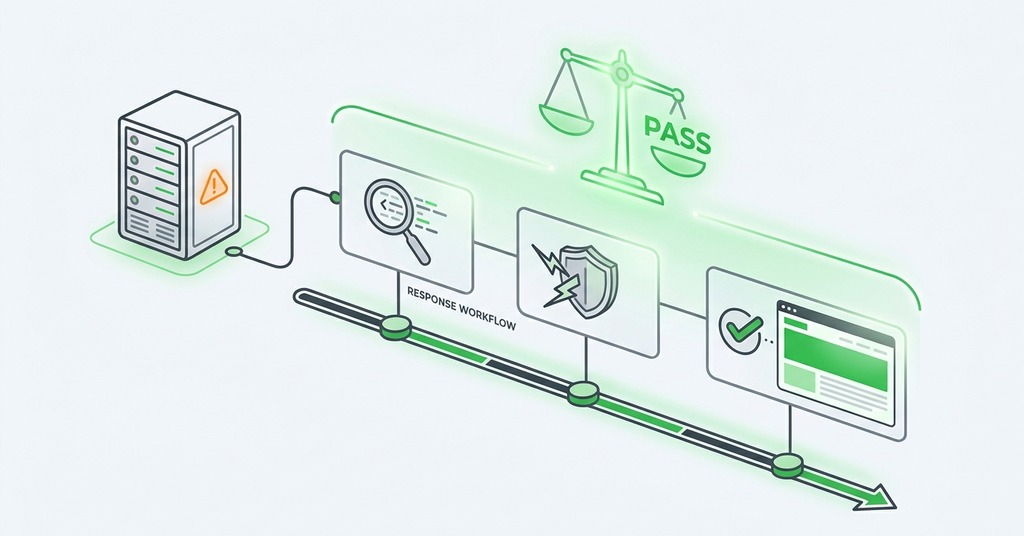 Illustration of incident response as a buying test for secure web hosting