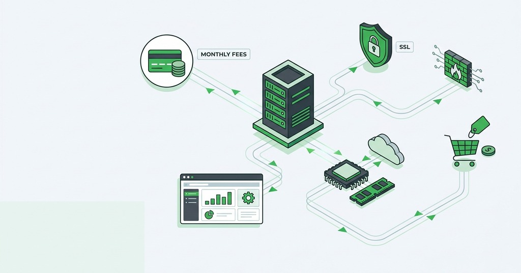 Illustration of the full cost of a vps for vps vs shared hosting