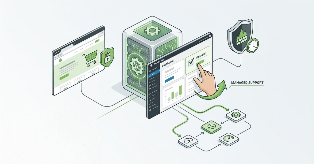Illustration of managed hosting and support scope for what is web hosting & why you need it