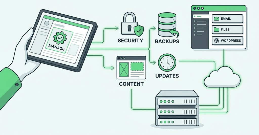Illustration of your responsibilities after buying hosting for what is web hosting & why you need it