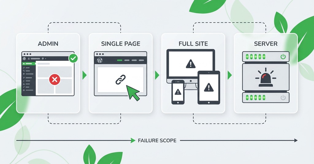 Illustration of read the scope of the failure for wordpress white screen of death