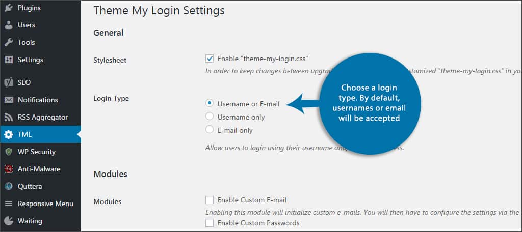 login type