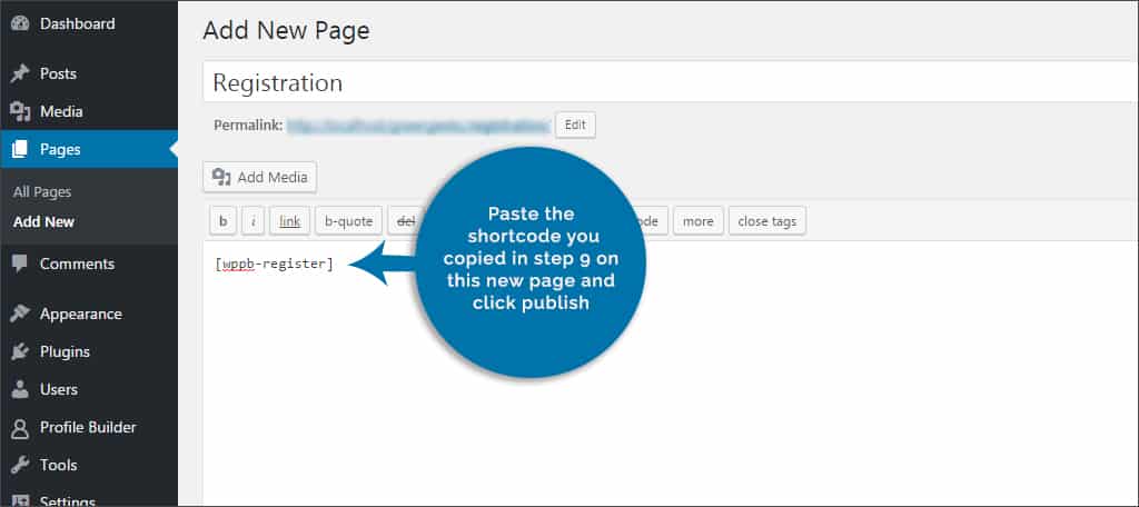 paste shortcode