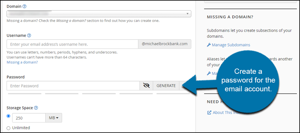 create new email password
