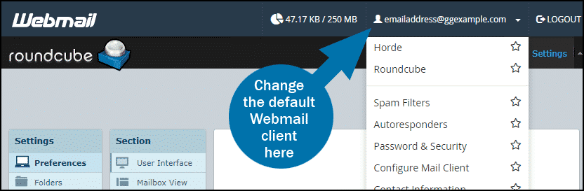 Cpanel webmail