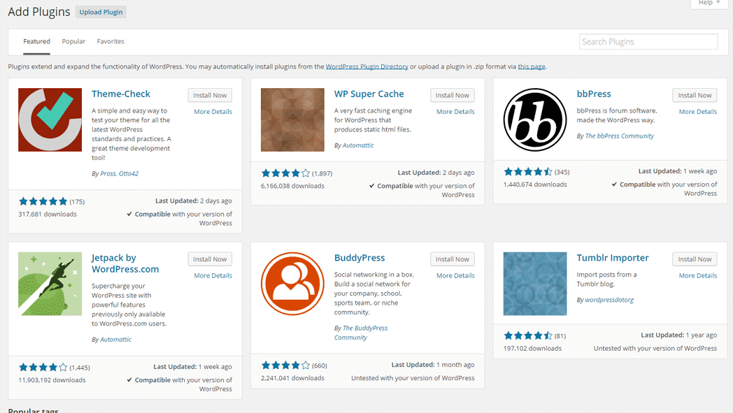 WordPress 4.0 Plugin Grid