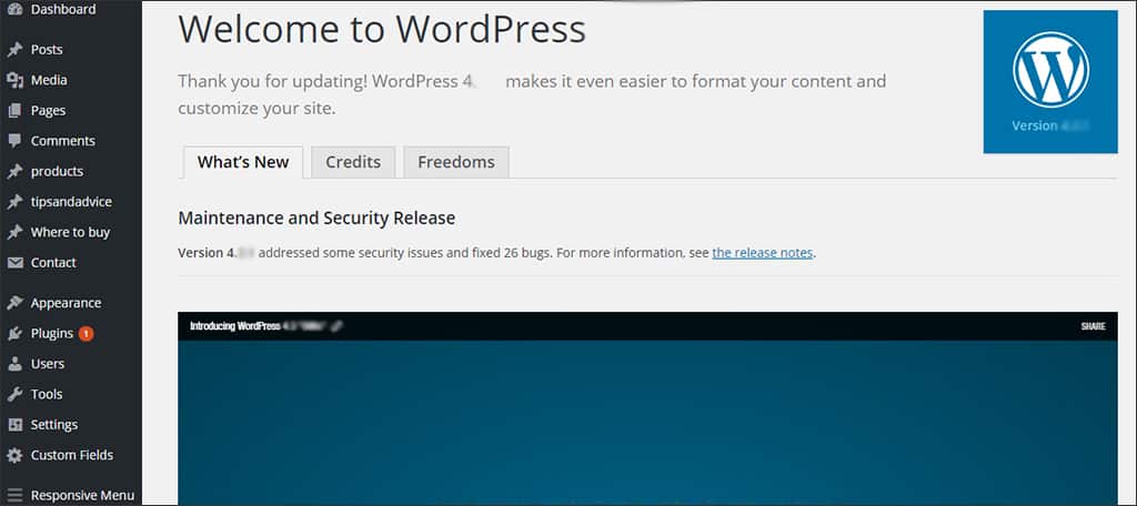 update wordpress