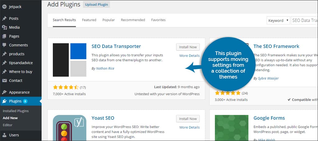 seo data transporter