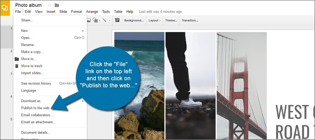 Google Slides Publish To Web
