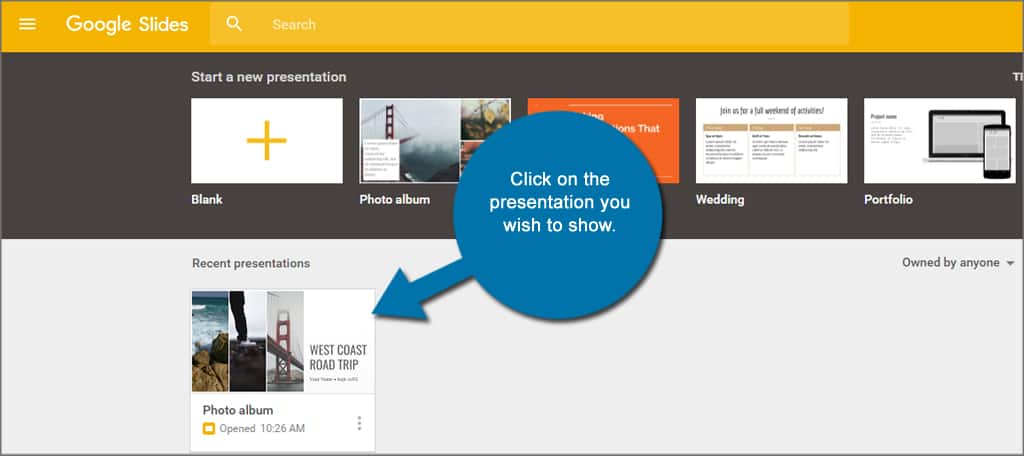 Google Slides Show Presentation