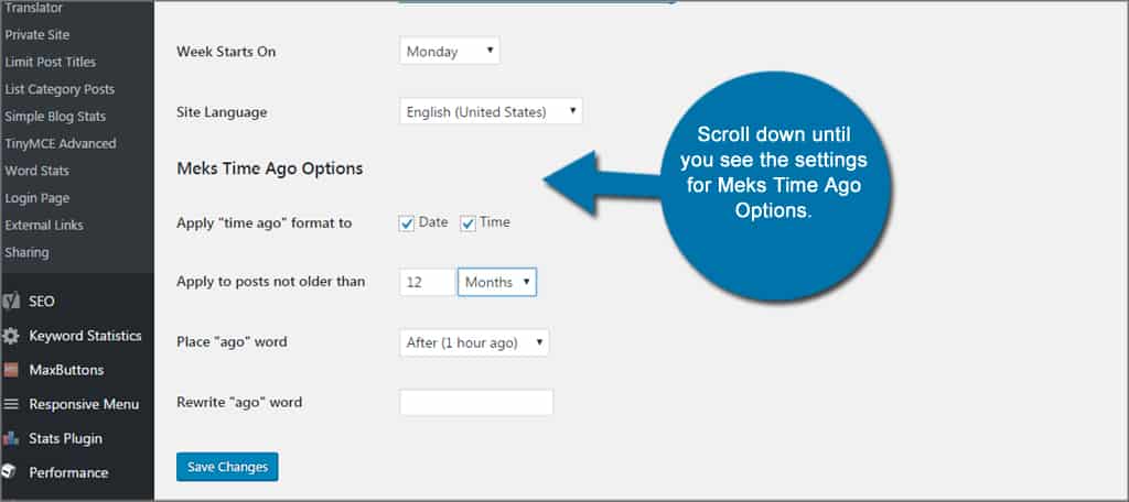 Meks Time Ago Options