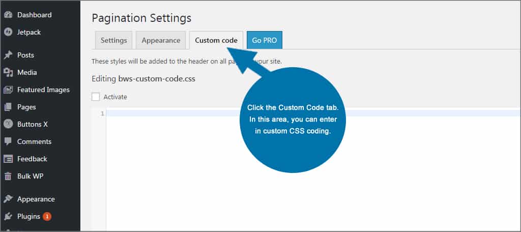 Pagination Custom CSS