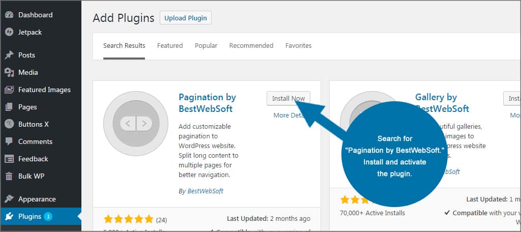 Pagination Install