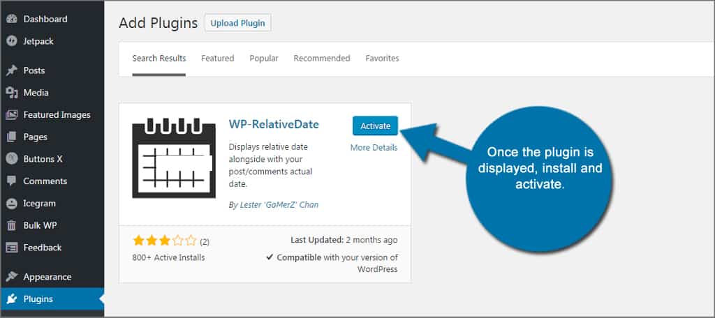 WP Relative Date Activate