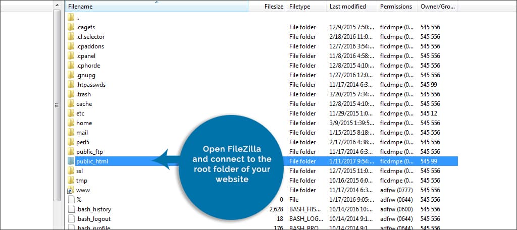 open filezilla