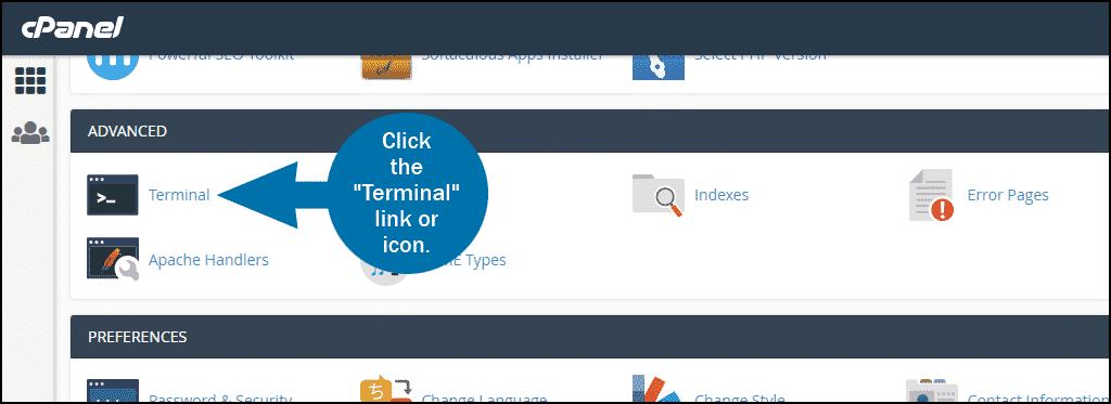 turn on terminal access in cpanel whm turn on terminal access in cpanel whm