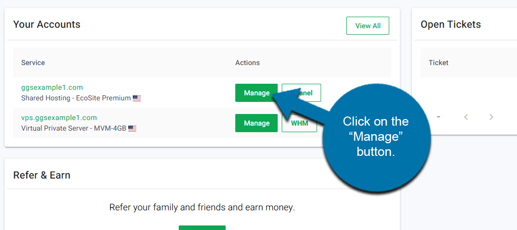 Manage Button