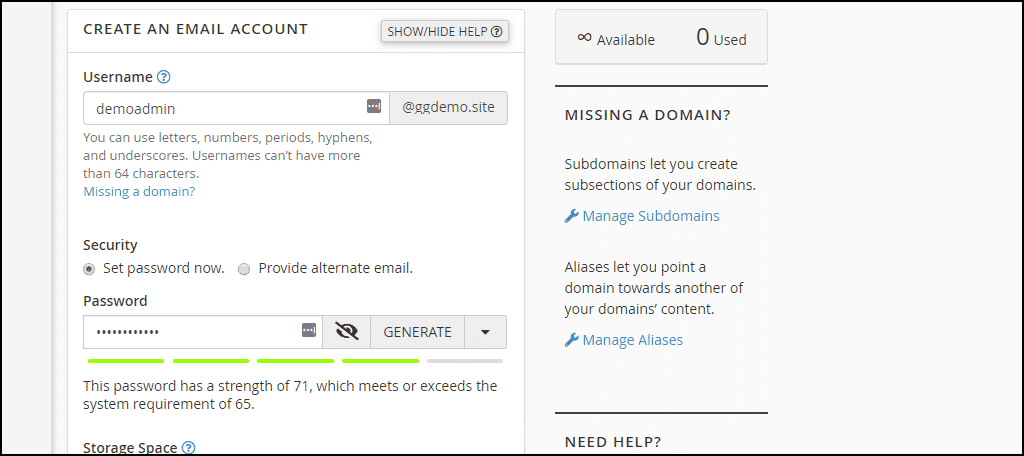 enter email username and password