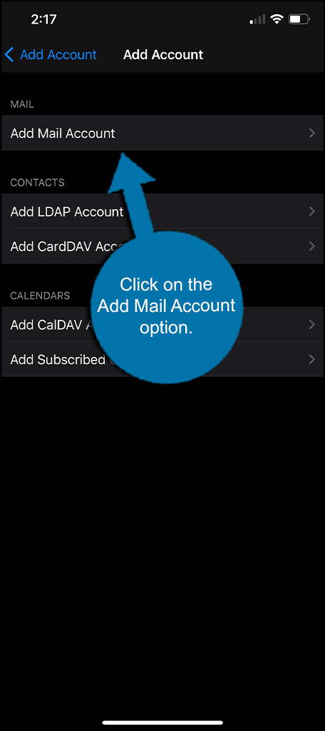 Add Mail Account