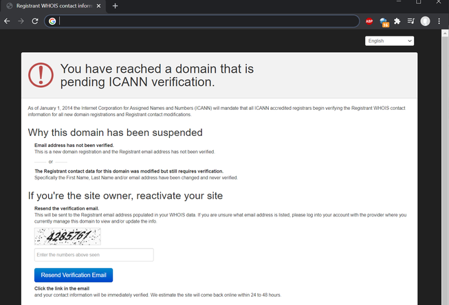 ICANN Verification