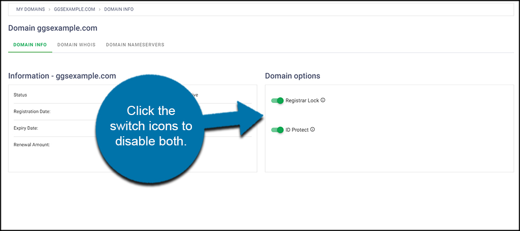 Disable Domain Options