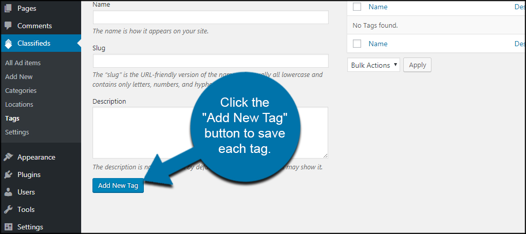 Save Tags