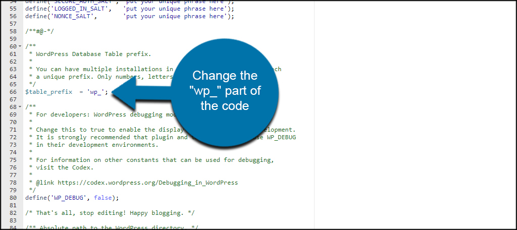 Table Prefix