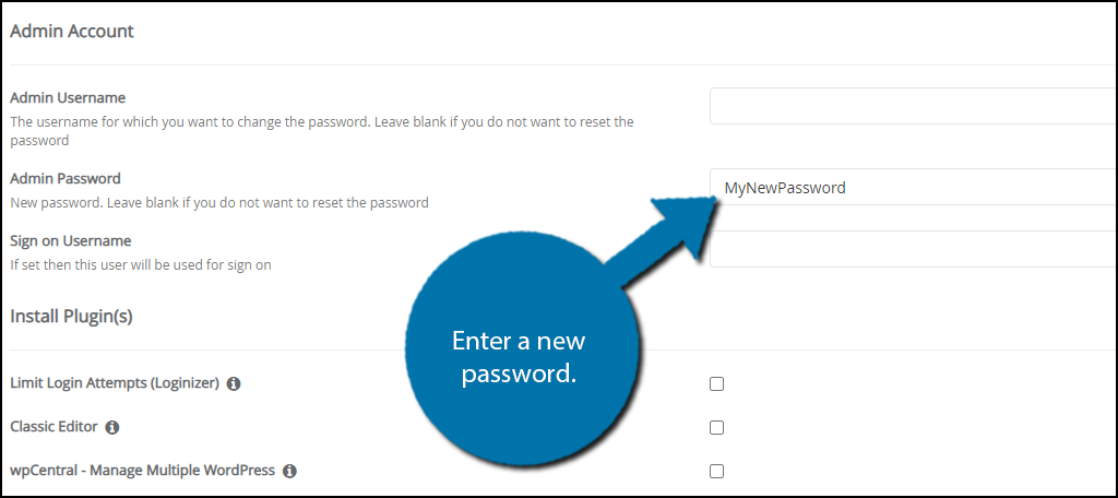 Enter New Password