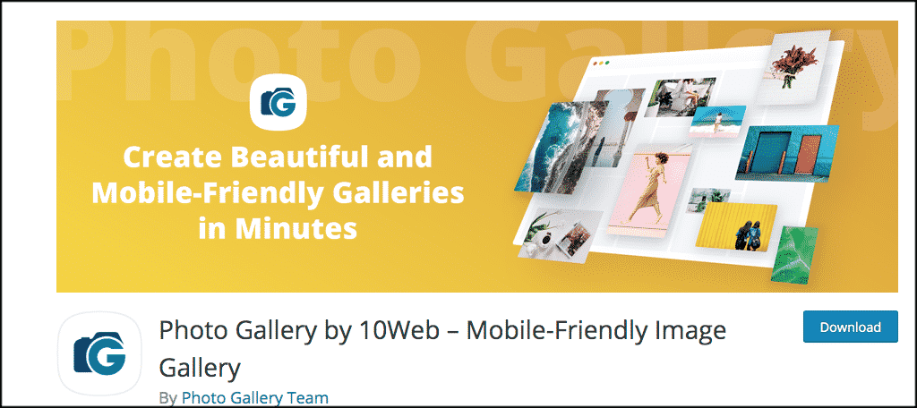 Photo gallery plugin by 10 Web